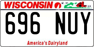 WI license plate 696NUY