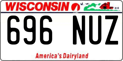 WI license plate 696NUZ
