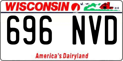 WI license plate 696NVD