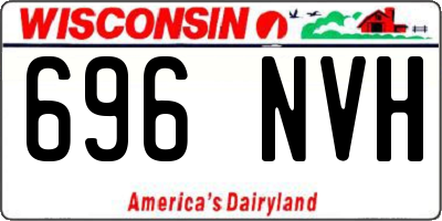 WI license plate 696NVH