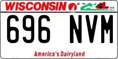 WI license plate 696NVM