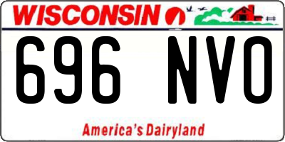 WI license plate 696NVO