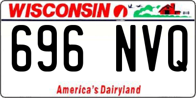 WI license plate 696NVQ