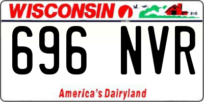 WI license plate 696NVR