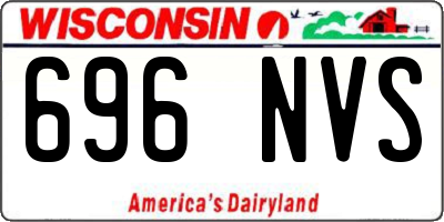WI license plate 696NVS