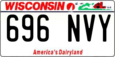 WI license plate 696NVY