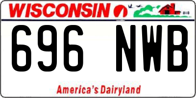 WI license plate 696NWB
