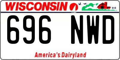 WI license plate 696NWD