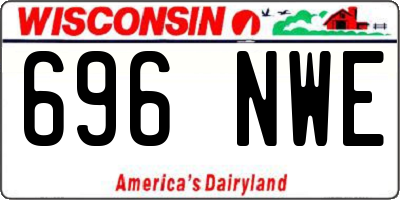 WI license plate 696NWE