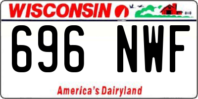 WI license plate 696NWF