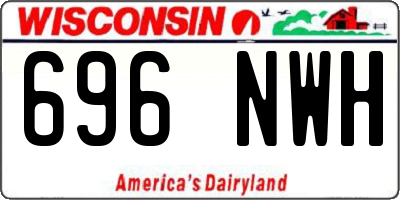 WI license plate 696NWH