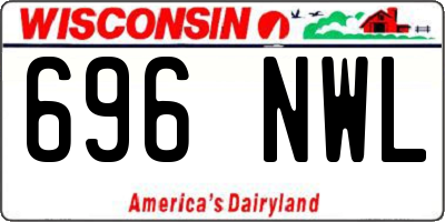 WI license plate 696NWL
