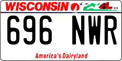 WI license plate 696NWR