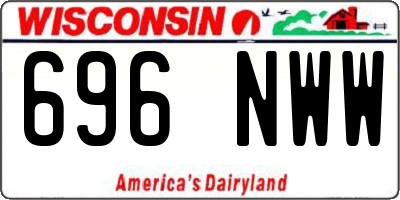 WI license plate 696NWW