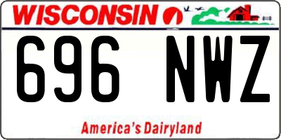 WI license plate 696NWZ