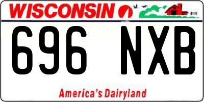 WI license plate 696NXB