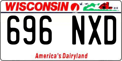 WI license plate 696NXD