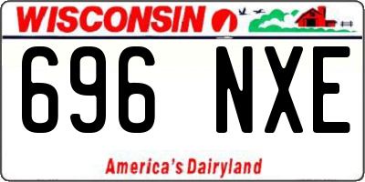 WI license plate 696NXE