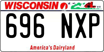 WI license plate 696NXP