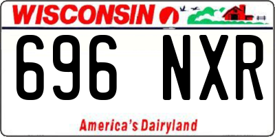 WI license plate 696NXR