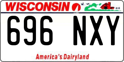 WI license plate 696NXY