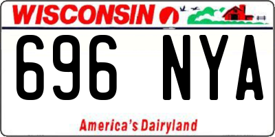 WI license plate 696NYA