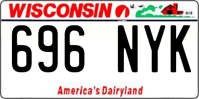 WI license plate 696NYK