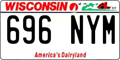 WI license plate 696NYM