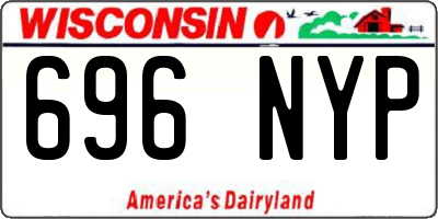 WI license plate 696NYP
