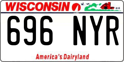 WI license plate 696NYR