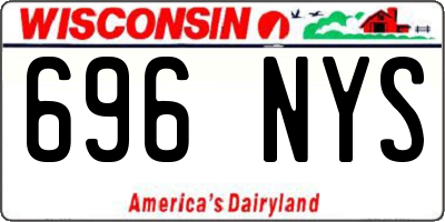 WI license plate 696NYS