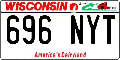 WI license plate 696NYT