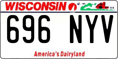 WI license plate 696NYV