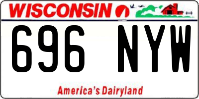 WI license plate 696NYW