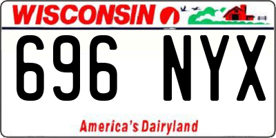 WI license plate 696NYX