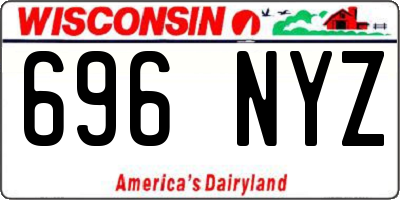 WI license plate 696NYZ