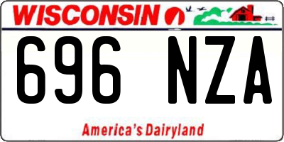 WI license plate 696NZA