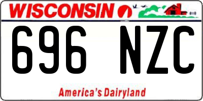 WI license plate 696NZC