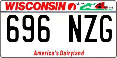 WI license plate 696NZG