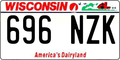 WI license plate 696NZK