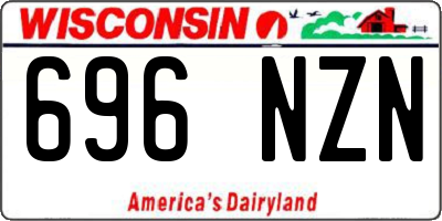 WI license plate 696NZN