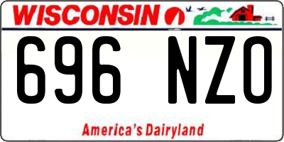 WI license plate 696NZO