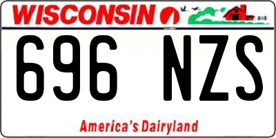 WI license plate 696NZS