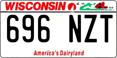 WI license plate 696NZT