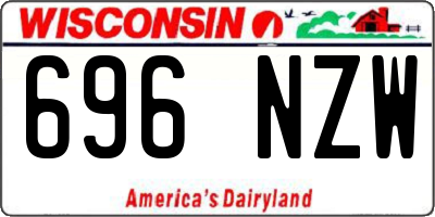 WI license plate 696NZW