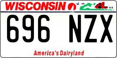 WI license plate 696NZX