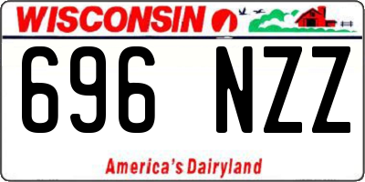 WI license plate 696NZZ