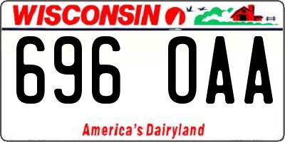 WI license plate 696OAA