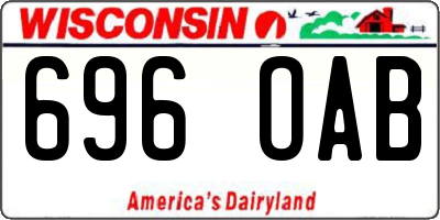 WI license plate 696OAB