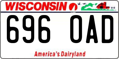 WI license plate 696OAD